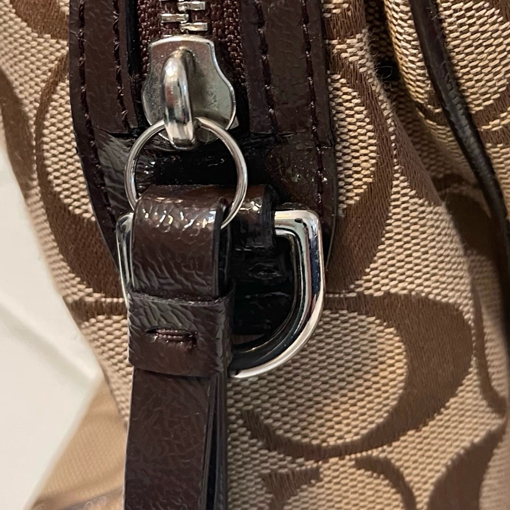 🎉HP! ❤️ Coach Classic Tan Monogram Canvas Satchel - Picture 6 of 12